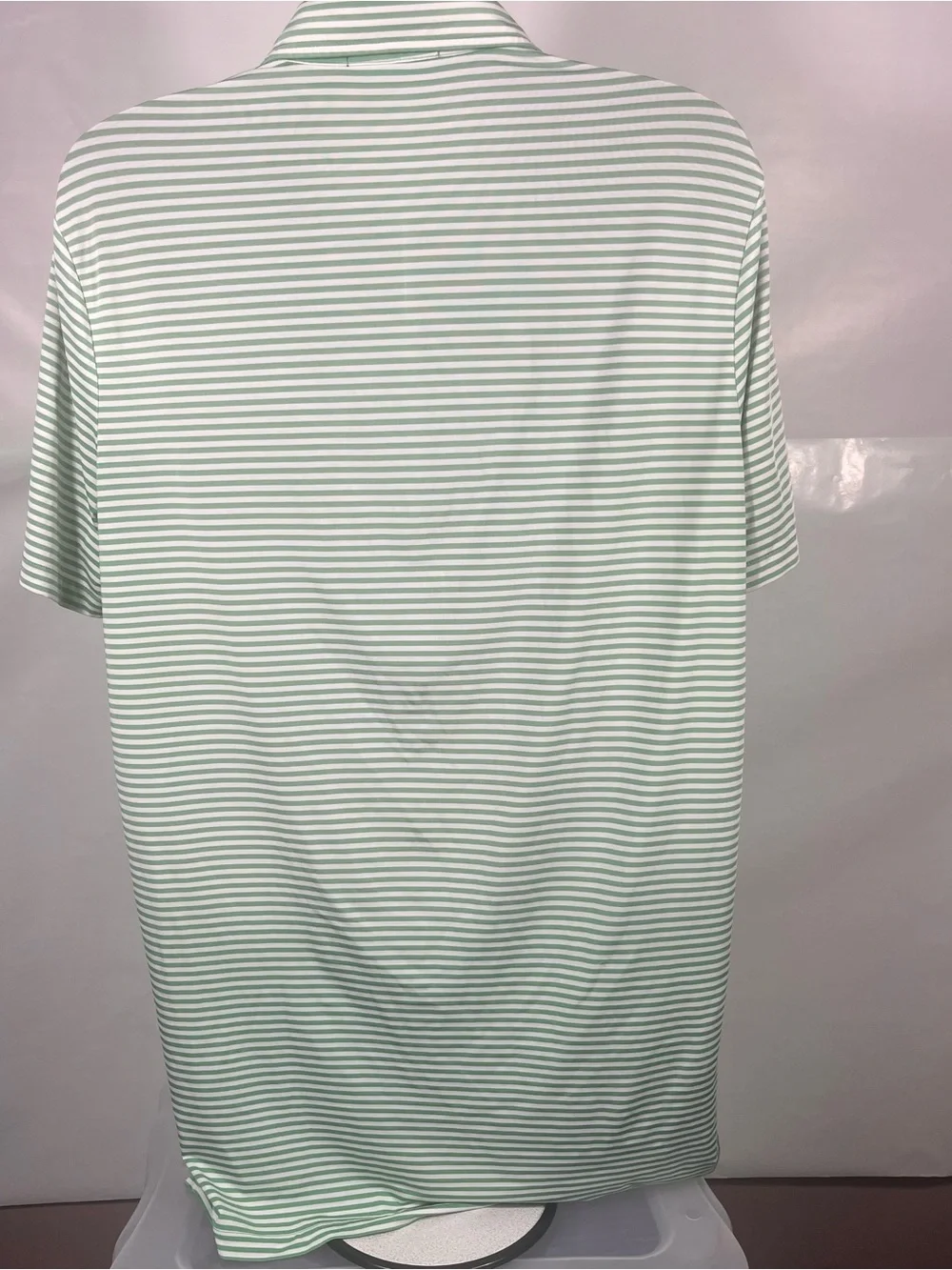 Ralph Lauren RLX Men’s Polo L Golf Performance Short Sleeve Green White Striped